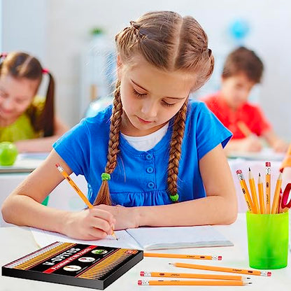 V-Opitos Wood-Cased #2 HB Pencils, 50 Pack Bulk Yellow Pencils with Erasers, Pre-Sharpened, School Classroom Teacher Supplies for Writing, Drawing and Sketching - color: Yellow