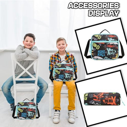Meetbelify Rolling Backpack for Girls Boys Backpacks with Wheels Kids Carry on Luggage for Girls Boys - color: Boy Black