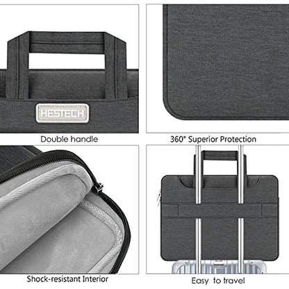HESTECH 16-17.3 inch Laptop Bag with Shoulder Strap and Handle Compatible for HP 17.3" Pavilion,Lenovo 17.3",Dell Inspiron 5000 17 Chromebook (We are All Mad Here) - color: Black, size: 16"-17.3 Inch