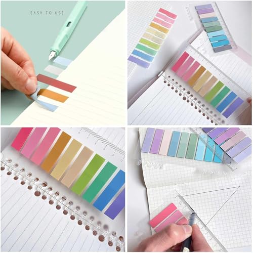 ELII 3600pcs Book Tabs,Writable Translucent Tabs for Annotating Books | Transparent Sticky Notes,Page Markers for Notebooks, Writable and Repositionable,Book Flags Strip Index Tabs,Bible Study - style: 3600pcs