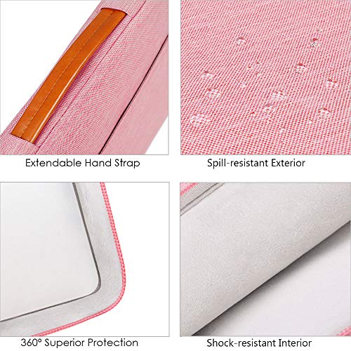 Lacdo 360° Protective Laptop Sleeve Case for 13 inch MacBook Air M5 A3449 (2026), M4 A3240 2025, M3 A3113 A2681 A2337 | 13" MacBook Neo A18 Pro A3404 (2026) | iPad Air/Pro 13 M5 Computer Bag, Peach - color: Peach, size: New MacBook Air/Neo/Pro 13 Inch