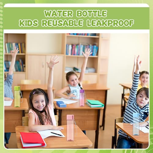 Mifoci 40 Pieces Water Bottle Bulk 17 oz Plastic Water Bottles for Kids Adults Leak Proof Reusable Sport Drinking Cups with Handle Strap for Party Outdoor Children School Classroom Travel
