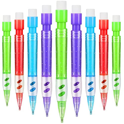 Gersoniel 32 Pieces Assorted Mini Mechanical Pencils 0.7 mm Automatic Pencils with Mini Erasers Pens Stationery Supplies for Home Office School Writing Drawing Drafting