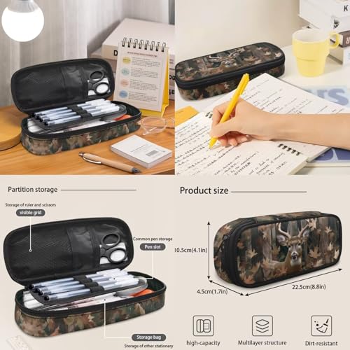 Tree Branch Deer 3PCS Backpack for Boys Girls Teens, 3 in 1 Lightweight School Bag 17 Inch School Backpack with Lunch Box Pencil Case for Middle High Students - color: Tree Branch Deer