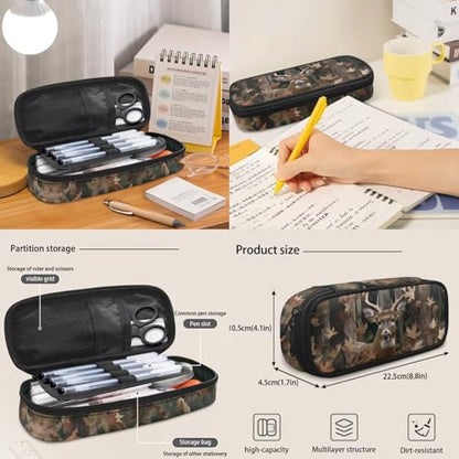Tree Branch Deer 3PCS Backpack for Boys Girls Teens, 3 in 1 Lightweight School Bag 17 Inch School Backpack with Lunch Box Pencil Case for Middle High Students - color: Tree Branch Deer