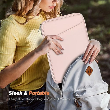 MoKo 13 Inch Tablet Sleeve Bag Carrying Case with Accessory Pocket | Fits iPad Pro 13-inch M5, iPad Air 13-inch M4/M3, iPad Pro 12.9 M2/M1 and Galaxy Tab S8+/S9+ 12.4, Pink - color: Pink, size: 12.9-13 inch