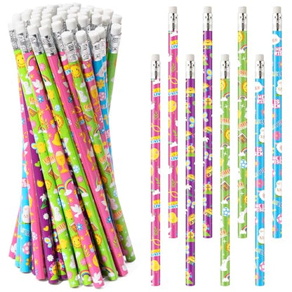 Xqumoi 60Pcs Easter Religious Pencils with Eraser - He is Risen Christian #2 HB Pencils, Sunday School Classroom Student Rewards Office Supply Holiday Gift Goodie Bag Fillers Stuffers Party Favors - style: Easter Religious