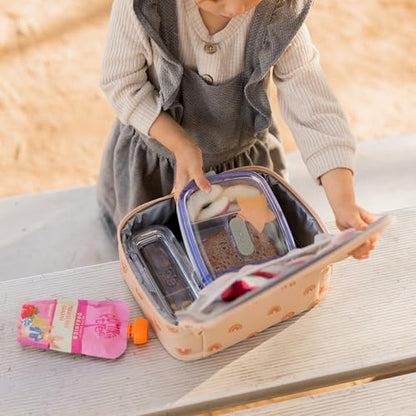 Tiny Twinkle Insulated Lunch Box for Girls and Boys | Durable and Reusable for School & Travel | Ages 3 and Up | Waterproof and Easy to Clean | PFAs and BPA Free（Boho Rainbow） - color: Boho Rainbow