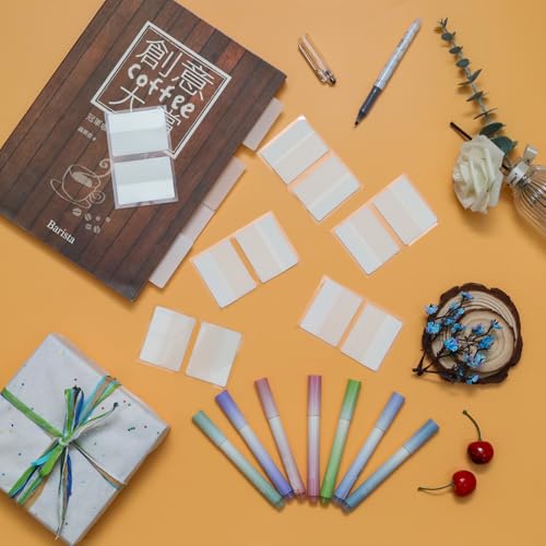 Pine & Linen 360Pieces Writable Sticky Tabs, Clear Page Marker Flags Repositionable Book Tabs, Pop up Page Flags for Notebooks/Binders(Large) - size: Large, style: 360pcs