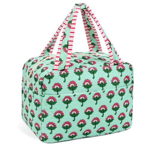 cow print Lunch Box for Women, Insulated Women Lunch Bag, Cute Small Tote Bag Reusable Cooler Bag, Work Office Use,Nurse Funny Gifts, Travel Birthday Gifts for Friends Girls - color: Green