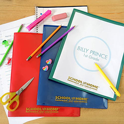 StoreSMART® School/Home Folders - 6-Pack - 6 Colors! - Letter-Size Twin Pocket - Durable, Archival Plastic - Made in U.S.A - SH900PCP6ENG - size: 1 six-pack (6 total)