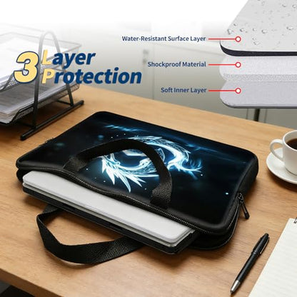 Laptop Bag 12 Inch,Resistant Shockproof Laptop Sleeve Case Protective Cover Carrying Case with Handle Compatible for HP Dell Lenovo Acer Asus Notebook Computer,Glowing Dragon - color: Glowing Dragon, size: 11-12.5 in