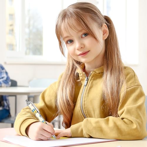 School Bus Ballpoint Pens - 24 Pcs Driver Appreciation Gifts Set Work Motivational Supplies Retractable Black Ink Ball Point Pen Fine Favors for Driver Teacher Students Office Essentials - style: Bus