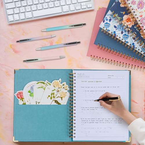 Hardcover Leather Spiral Notebook 8.5" x 11" with Removable Dividers, 300 Pages 5 Subject College Ruled Notebook for Work with Tabs, A4 Spiral Journal for Women Men, School Students Note Taking, Teal - color: 5 Subject Teal