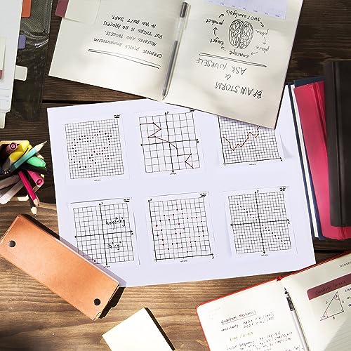Mr. Pen- Graph Sticky Notes, 3x3 Inch, 6 Pads, 50 Sheets/Pad, 300 Sheets | 6 Grid Designs, White, Square Graph Paper Notes, Grid Sticky Note Pads for Math, Study, Journals, Planners - color: White