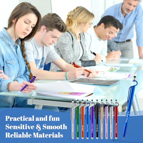 Sayglossy 100 Pcs Inspirational Pens Bulk Motivational Ballpoint Pen with Writing Touch Screen and Mobile Phone Stand 3-in-1 for Office School Supplies Inspirational Gifts (Multicolor) - color: Multicolor