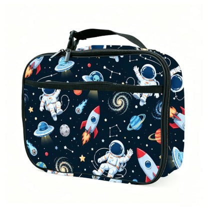 Astronaut Spaceman Lunch Box Insulated Reusable Lunch Bag Tote Cooler for Women Men Boy Girl School Work Office Picnic - color: Astronaut