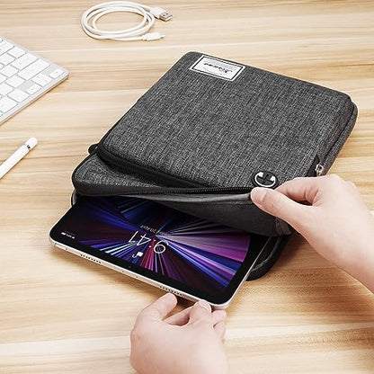 KIZUNA Tablet Sleeve Case 10 Inch Water Resistant Shoulder Messenger iPad Bag for 9.7" 10.5" 11" iPad Pro M2/10.9" iPad A14 Air 5/10.5" Surface Go 3/10.5" Samsung Galaxy Tab A S6/Huawei MediaPad,Grey - color: Grey