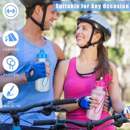 Zubebe 36 Pcs Sports Water Bottles Bulk Squeeze Reusable Plastic Water Bottles Back to School Supplies Summer Gifts for Students School Travel Hiking Cycling Event Team Gift - color: Bright Color