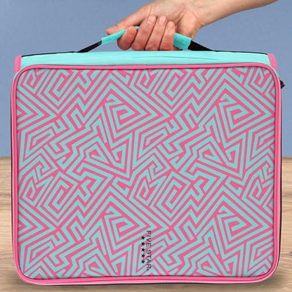 Five Star Zipper Binder 2 Inch O-Rings Case Organiser with Multi-Access and 5-Tab Expanding File Folder, 850 Sheet Capacity, Taffy Twist (290010J) - color: Taffy Twist, size: 2 Inch