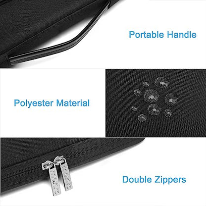 MOSISO 360 Protective Laptop Case 13.3 inch, 13-13.3 inch Laptop Sleeve | Compatible with MacBook Air/Pro 13 / Pro 14, HP Dell ASUS Lenovo,Side Open Bag with 2 Raised&1 Flapover Pockets, Black - color: Black, size: 13.3 inch