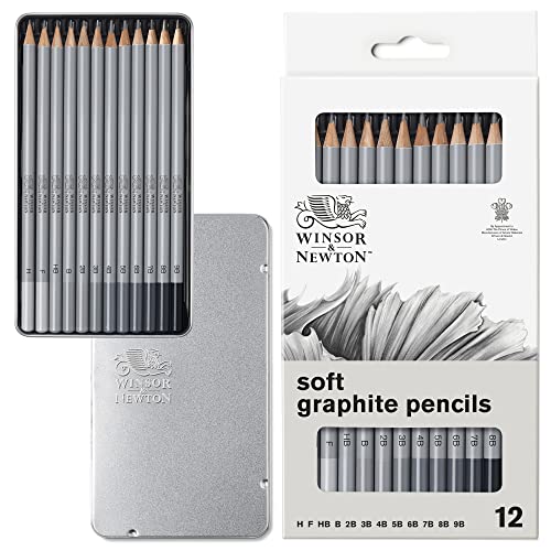 Winsor & Newton Studio Collection 아티스트 연필, 흑연 연필, 12개 세트 - style: 흑연 연필 12개