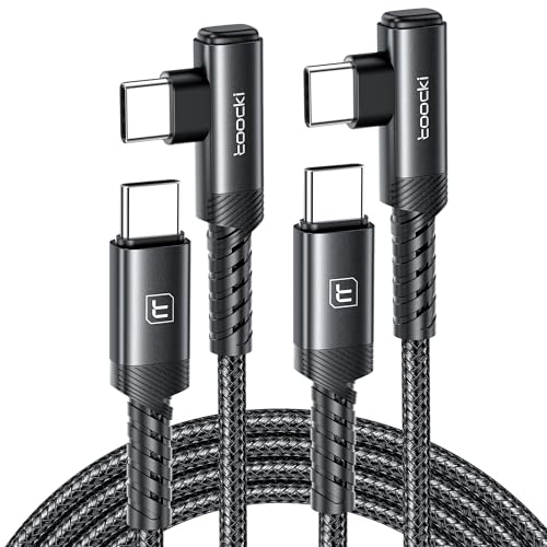 USB C to USB C Charger Cable(3.3ft, 2Pack), 60W Type C Charging Cable Cord, Right Angle Fast Charging USBC to USBC Cable for iPhone 17 16 15 Pro Plus Pro Max Air/MacBook Air/Samsung S25 Ultra /S24 - color: Black, size: 3.3+3.3FT