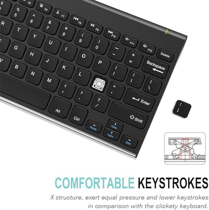 Arteck Bluetooth Keyboard, Stainless Steel Universal Portable Wireless Bluetooth Keyboard for iOS iPad 10.2-inch, Air, Pro, Mini, Android, Windows Tablets PC Smartphone Built in Rechargeable Battery