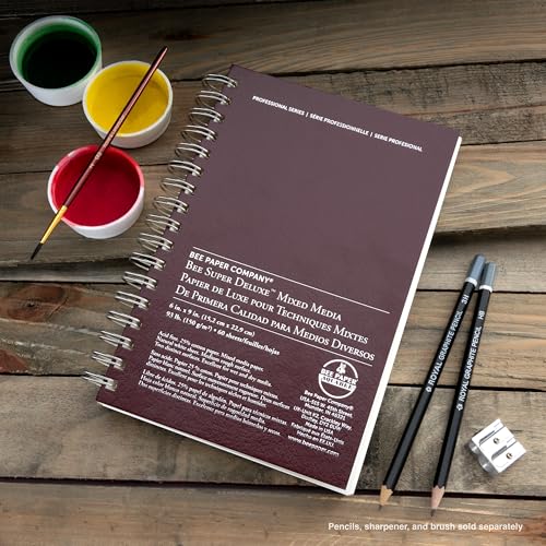 Bee Paper - 11"x 14" Super Deluxe Mixed Media Sketching Pad, 60 Sheets - size: 11-inch x 14-inch, 60 Sheet Wire Bound Pad