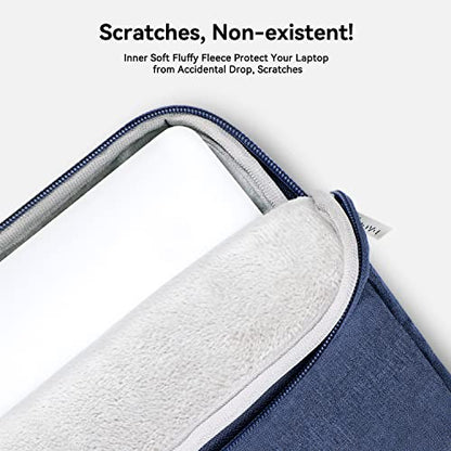 Voova Laptop Bag 17 17.3 Inch Waterproof Laptop Sleeve Case with Shoulder Straps & Handle, Computer Case Cover Slim Briefcase Compatible with 17-18” Hp Dell Asus Acer, Blue - color: Blue, size: 17-17.3 In