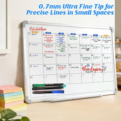 maxtek Low Odor Dry Erase Markers Mixed Tip, 8 Count | Whiteboard Markers Set, 1 Magnetic Eraser - style: Mixed Tips 9 Count