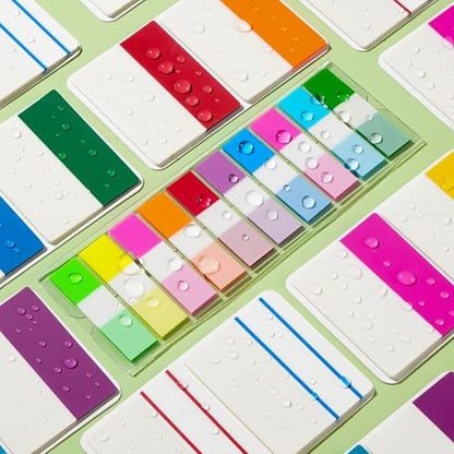 800 Pieces 2 Inch Sticky Index Tabs, 31 Sets 10 Colors, Writable Repositionable Page Tabs & File Tabs for Notebooks, 3 Ring Binders, Folders, Dividers and Filing