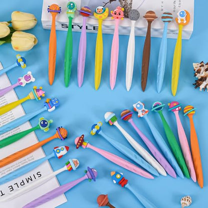 48 Pcs Cute Space Bobblehead Eraser for Pencils Kawaii Erasers Cute School Supplies Fun Planet Rocket Moon Spaceship Astronaut Shape Erasers Back to School Supplies Birthday Classroom Gifts - style: Space