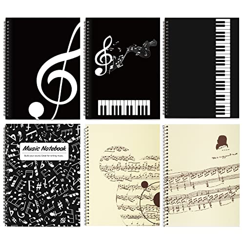 MAXCURY Blank Sheet Music Composition Manuscript Staff Paper Art Music Notebook Black 100 Pages 26x19cm - color: Piano Note