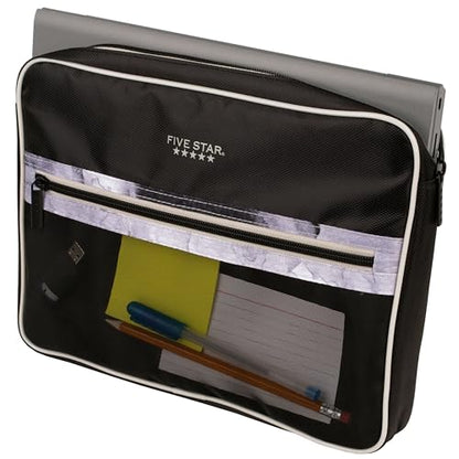 Five Star Zipper Binder, 3 Inch 3-Ring Binder with D Rings, Removable Padded Case, 5-Tab Expanding File and Multi-Use Strap, 850 Sheet Capacity, Black/Gray (29296IT8) - color: Black/Gray, size: 3 Inch