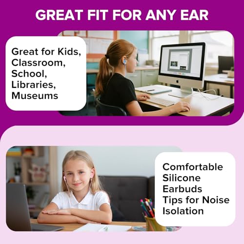 30 Pack Kids Earbuds Bulk for Classroom School Students Children Toddler Teens Boys Girls,Individually Bagged(HTC003,Mixed Colors) - size: 30 PACK