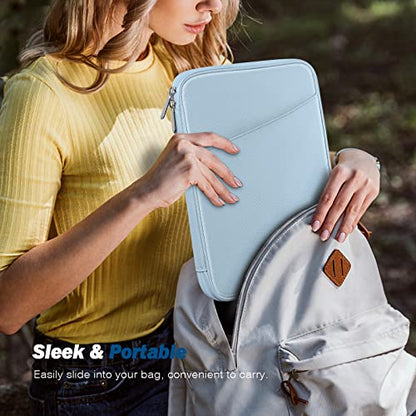 MoKo 9-11 Inch Tablet Sleeve Bag Carrying Case with Accessory Pocket | Fits iPad Air 11-inch M4, iPad Pro 11-inch M5, iPad A16 11-inch, iPad 10/9/8/7th and Tab S9/S8 11-inch, Misty Blue - color: Misty Blue, size: 9-11 Inch
