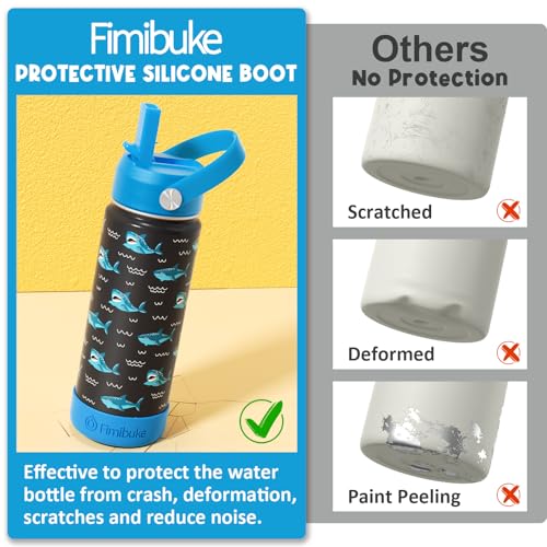 Fimibuke Kids Insulated Water Bottle, 18oz BPA FREE 18/8 Stainless Steel Kids Cup with Straw Travel Tumbler Double Wall Vacuum Leak Proof Toddler Water Bottle for School Boys Girls(1 Pack, Game) - color: A16. Game