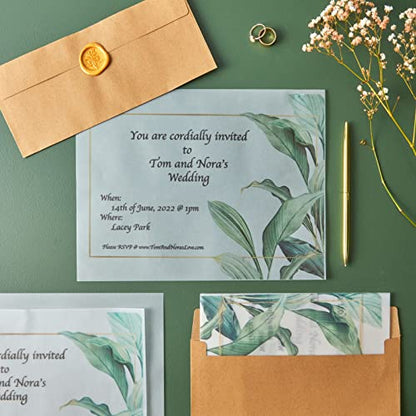 Paper Junkie Vellum Paper - 8.5 x 11 in, 100 Sheets White Translucent - Translucent & Transparent Printer Sheets for Inkjet & Laser - Printable Tracing Paper for Invitations, Sketching & Drawing - size: 8.5 x 11 inches