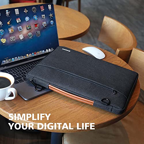 NIDOO 17.3 inch Laptop Sleeve Case Notebook Shoulder Bag Carrying Bag Water-Resistant Handbag for 17.3" Gaming Pavilion 17 / P73 P17 / Inspiron 17 / G7 17 / Precision 17 7740 7750 / Chromebook 317 - color: Dark Gray - Shoulder, size: 17-17.3 inch