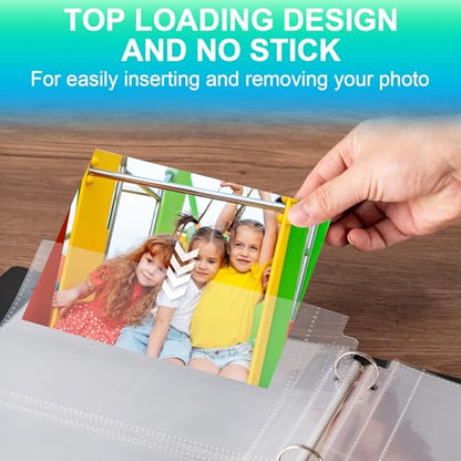 Aegero 100 Pack 3.5 x 5 Photo Sleeves for 3 Ring Binder(800 Pictures), Seed Storage Organizer Sleeves,Clear Sleeves for Seed Packet Storage, Seed Keeper, Seed Organizer Binder - size: 3.5x5inch-4pocket, style: 100 pack
