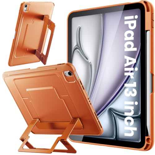 WSKEN for iPad Air 13 Inch Case - M4/M3/M2 (2026/2025/2024) | Multi Adjustable Kickstand, Ultra-Stable Cover with Pencil Holder, Shockproof Design for iPad Air 13 Inch Case, Orange - color: Orange, size: iPad Air 13" M4/M3/M2