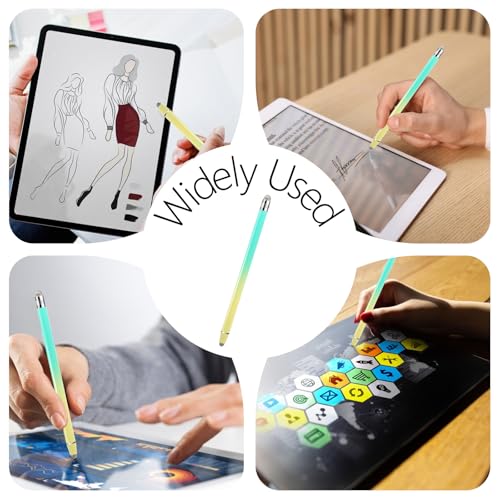 6 Pcs Stylus Pens for Touch Screens, Tablet Pens with Precision Double Fiber Tips Sensitive 2 in 1 Stylus Pen for Pad Tablets Smartphones Touch Screen