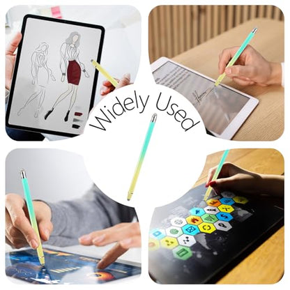 6 Pcs Stylus Pens for Touch Screens, Tablet Pens with Precision Double Fiber Tips Sensitive 2 in 1 Stylus Pen for Pad Tablets Smartphones Touch Screen