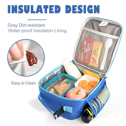 CaCTOUR Lunch Box Kids,Premium Insulated Lunchbox for Girls Boys,Soft Mini Cooler Bag Back to School Thermal Reusable Lunch Bag for Work School Picnic (Blue) - color: A-Blue