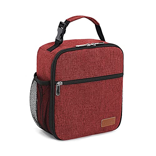 Lunch Box for Men Women Adults Small Lunch Bag for Office Work Picnic - Reusable Portable Lunchbox, Red - color: Red