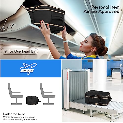 MOMUVO Large Travel Backpack Women, Flight Approved Carry On Backpack with 3 Packing Cubes, Water Resistant Anti-Theft Large Book Bag Fit 18.4 Inch Laptop with USB Charging Port, Black - color: Black-3 Sets, size: 18.4 inch