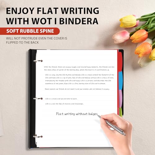 WOT I Telescoping Project Organizer, Refillable 3 Ring Binder with Dividers and Pockets, 13 Pocket Folders, 1 Inch 3 Rings, White - color: White, size: 1 Pack