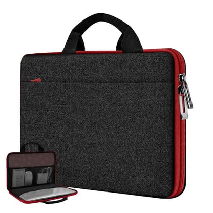 Hseok Laptop Case 13.3-14 Inch Sleeve,TSA Shockproof Computer Handbag,Compatible with MacBook Neo/Pro 14 M5/M4/M3/M2/M1,All Models 13.3" MacBook Air/Pro,XPS 13/14,Most 13-14 Notebooks,Black-red - color: Black-red