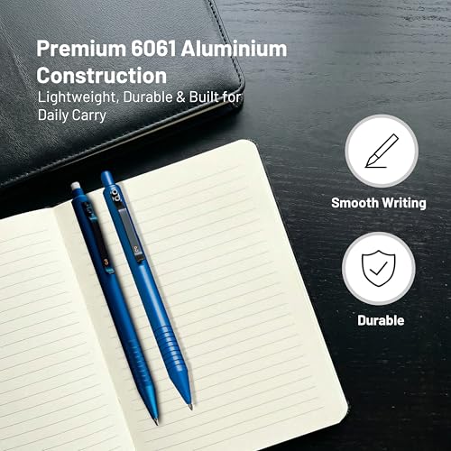 Everyman Aegean Grafton Pen and Pencil Set | Premium EDC Metal Gel Ink Pen + Mechanical Pencil | Refillable Executive Writing Tools for Office, Business, Men’s Gift & Daily Use - color: Aegean, style: Pen and Pencil Set